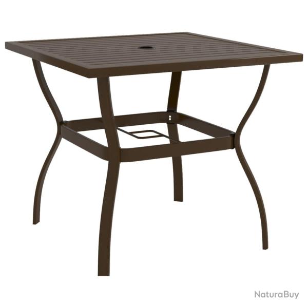 Table de Marron 81,5x81,5x72 cm Acier