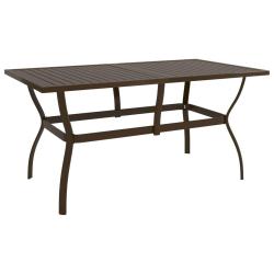 Table de Marron 140x80x72 cm Acier