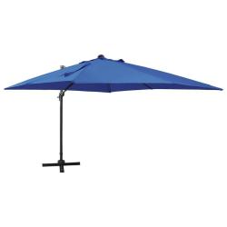Parasol de en porte-&agrave;-faux et m&acirc;t et lumi&egrave;res LED