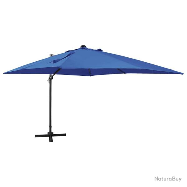 Parasol de en porte-�-faux et m�t et lumi�res LED