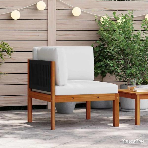 Canap� d'angle de avec coussins en bois d'acacia et corde