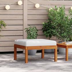 Repose-pied de avec coussin Bois d'acacia massif