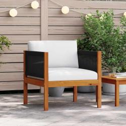 Chaise de avec coussin Bois d'acacia solide