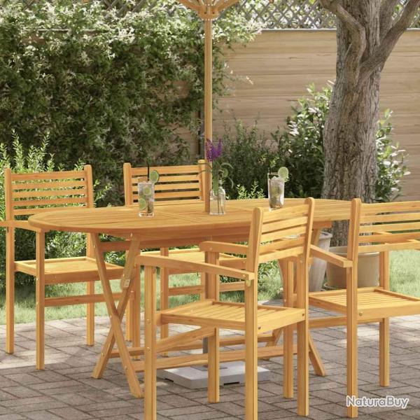 Table pliable de 160x85x75 cm Bois d'eucalyptus massif