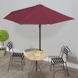 Parasol de balcon m&acirc;t en aluminium Bordeaux 300x155x223 cm Demi