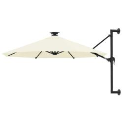 Parasol mural avec LED sable, pour la terrasse, 300 cm