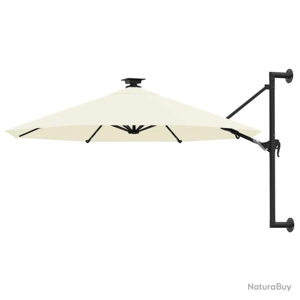 Parasol mural avec LED sable, pour la terrasse, 300 cm