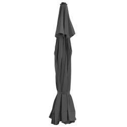 Tissu de remplacement pour parasol d'ext&eacute;rieur Anthracite 515cm
