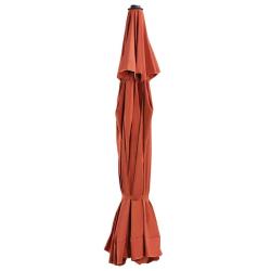 Tissu de remplacement de parasol d'ext&eacute;rieur Terre cuite 500 cm