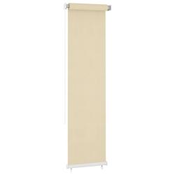 Store roulant d'ext&eacute;rieur couleur cr&egrave;me 65&nbsp;(l) x 230&nbsp;(H) cm HDPE