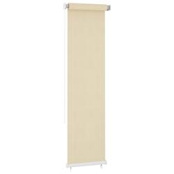 Store roulant ext&eacute;rieur cr&egrave;me en HDPE pour la terrasse, 65 (l) &times; 230 (H) cm