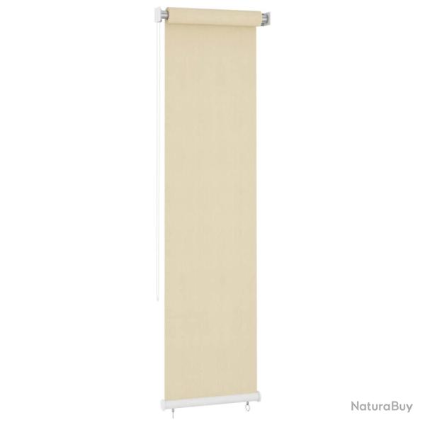 Store roulant ext�rieur cr�me en HDPE pour la terrasse, 65 (l) � 230 (H) cm