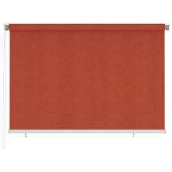Store roulant d'ext&eacute;rieur 225 (l) x 140 (H) cm couleur terre cuite HDPE