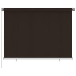 Store roulant d'ext&eacute;rieur 205 (l) x 140 (H) cm marron HDPE