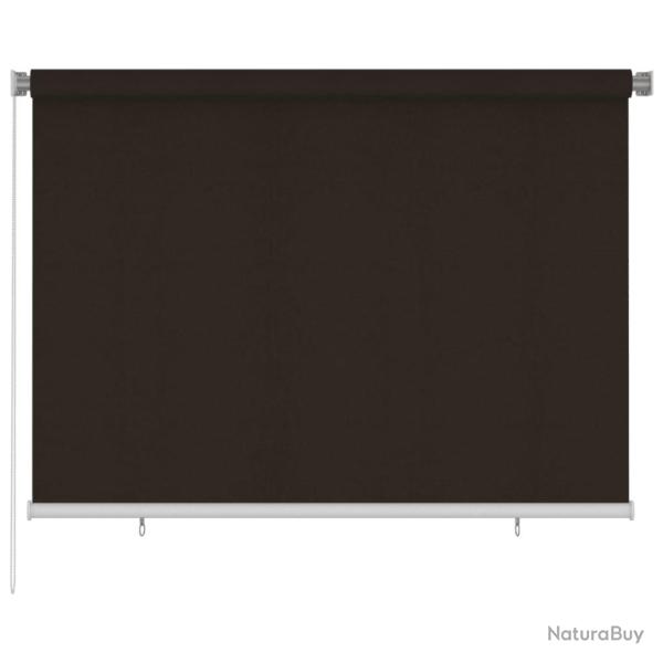 Store roulant d'ext�rieur 205 (l) x 140 (H) cm marron HDPE