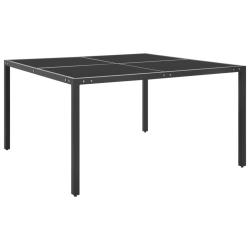 Table de Anthracite 130x130x72 cm Acier et verre