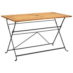 Table pliable de 120x70x74 cm Bois d'acacia massif