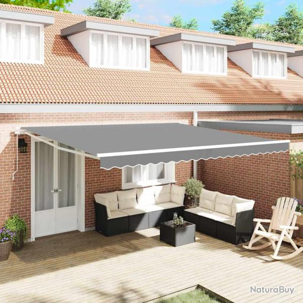 Cadre d'auvent Blanc 450 � 350 cm Aluminium