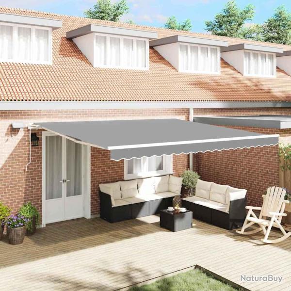 Cadre d'auvent Blanc 500 � 350 cm Aluminium
