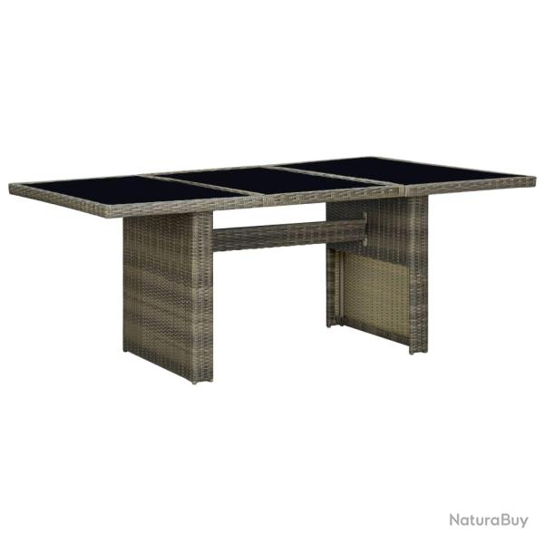 Table de Marron R�sine tress�e et verre tremp�
