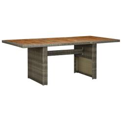 Table de Marron R&eacute;sine tress&eacute;e et bois d'acacia massif