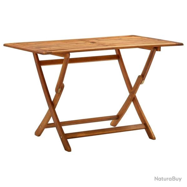 Table de pliable 120x70x75 cm Bois d'acacia massif