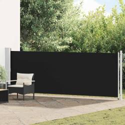 Auvent lat&eacute;ral r&eacute;tractable de patio 140x600 cm Noir