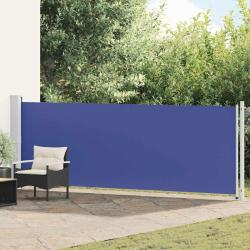 Auvent lat&eacute;ral r&eacute;tractable de patio 140x600 cm bleu