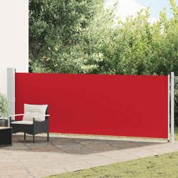 Auvent lat&eacute;ral r&eacute;tractable de patio 140x600 cm Rouge