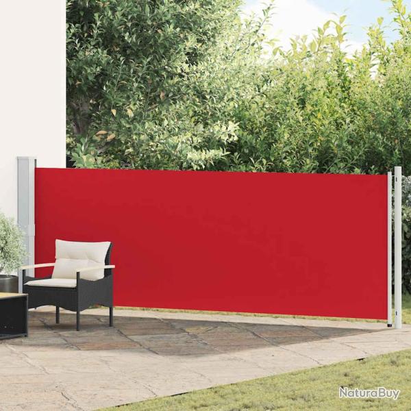 Auvent lat�ral r�tractable de patio 140x600 cm Rouge