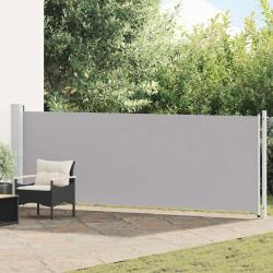 Auvent lat&eacute;ral r&eacute;tractable de patio 140x600 cm Gris