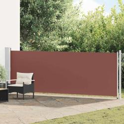 Auvent lat&eacute;ral r&eacute;tractable de patio 140x600 cm Marron