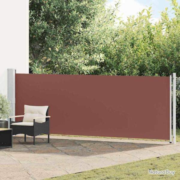 Auvent lat�ral r�tractable de patio 140x600 cm Marron