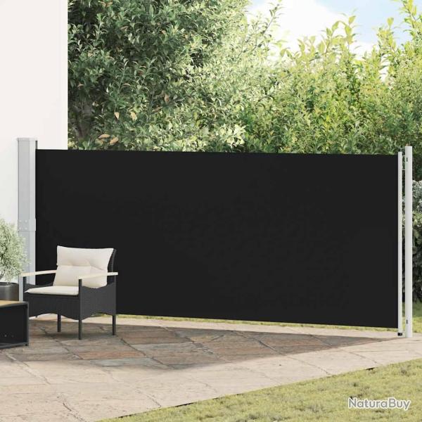 Auvent lat�ral r�tractable de patio 600x160 cm noir