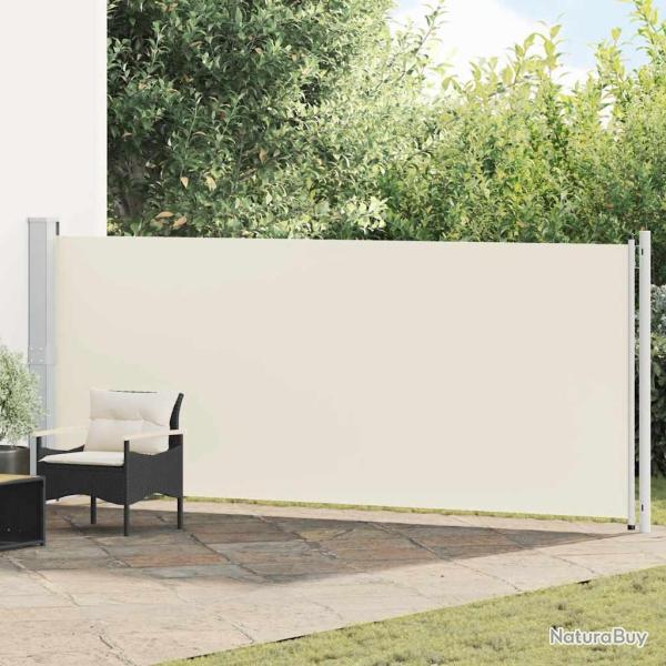 Auvent lat�ral r�tractable de patio 600x160 cm cr�me