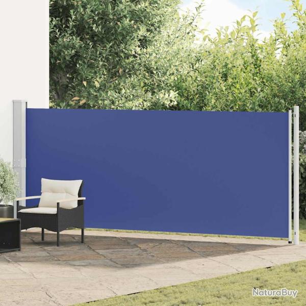 Auvent lat�ral r�tractable de patio 600x160 cm bleu