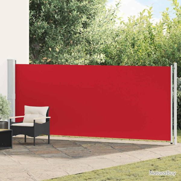 Auvent lat�ral r�tractable de patio 600x160 cm rouge
