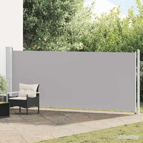 Auvent lat�ral r�tractable de patio 600x160 cm gris