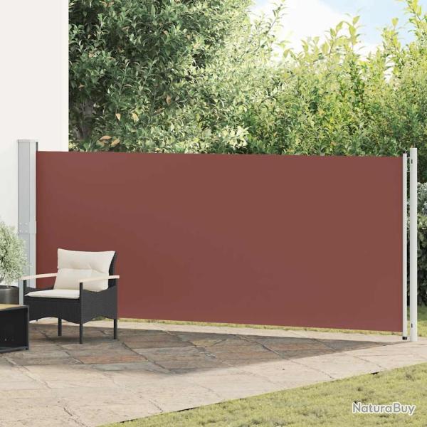 Auvent lat�ral r�tractable de patio 600x160 cm marron
