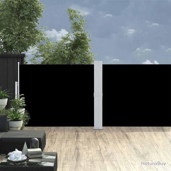 Auvent lat�ral r�tractable de patio 140x1200 cm Noir