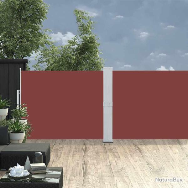 Auvent lat�ral r�tractable de patio 140x1200 cm Marron