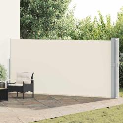 Auvent lat&eacute;ral r&eacute;tractable de patio 170x1200 cm Cr&egrave;me