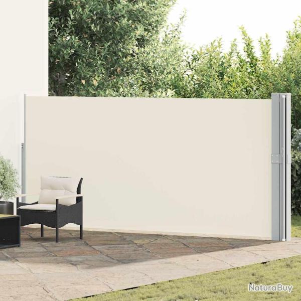 Auvent lat�ral r�tractable de patio 170x1200 cm Cr�me