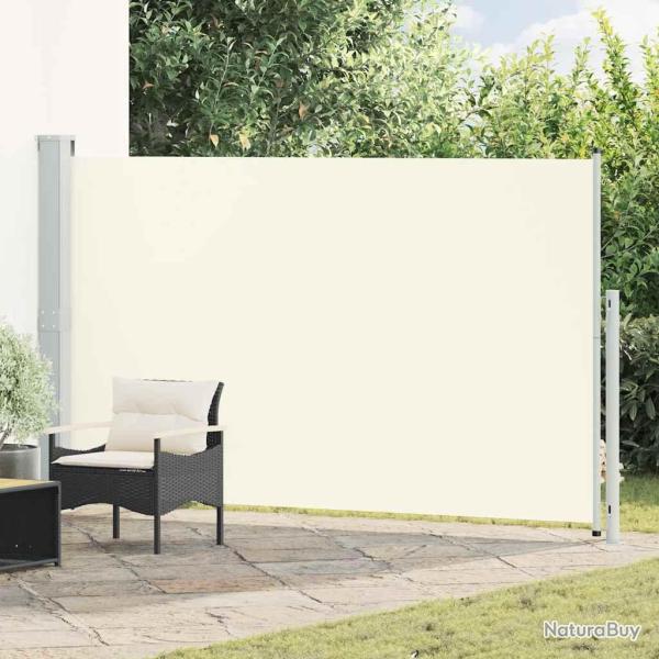 Auvent lat�ral r�tractable de patio 180x300 cm Cr�me