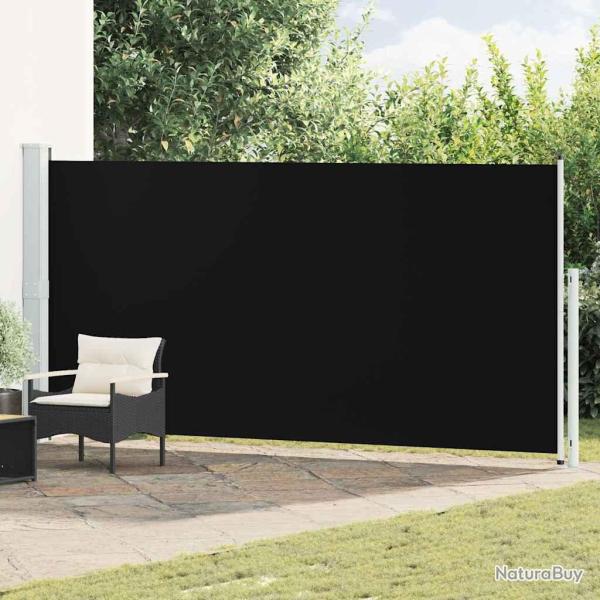 Auvent lat�ral r�tractable pour terrasse, noir, 180 � 514 cm