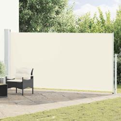 Auvent lat&eacute;ral r&eacute;tractable de patio 180x500 cm Cr&egrave;me