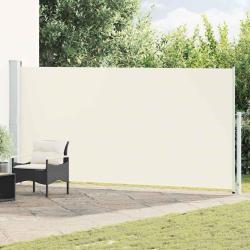 Auvent lat&eacute;ral r&eacute;tractable pour terrasse, cr&egrave;me, 180 &times; 514 cm