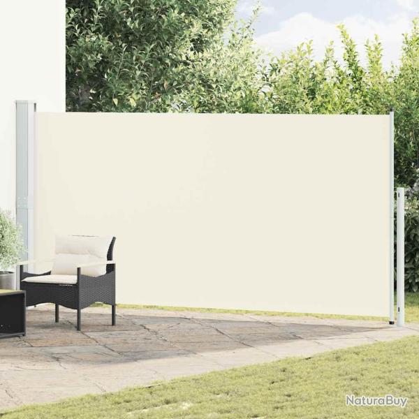 Auvent lat�ral r�tractable de patio 180x500 cm Cr�me