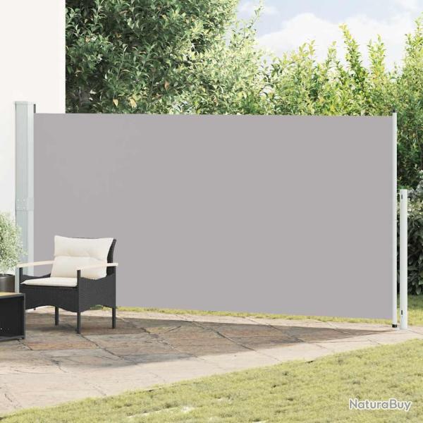 Auvent lat�ral r�tractable de patio 180x500 cm Gris