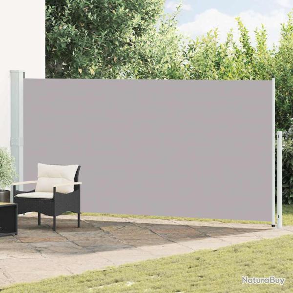 Auvent lat�ral r�tractable pour terrasse, gris, 180 � 514 cm